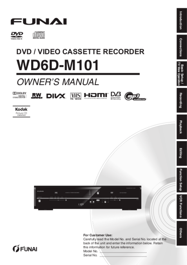 Funai Dvd Vcr Rear View