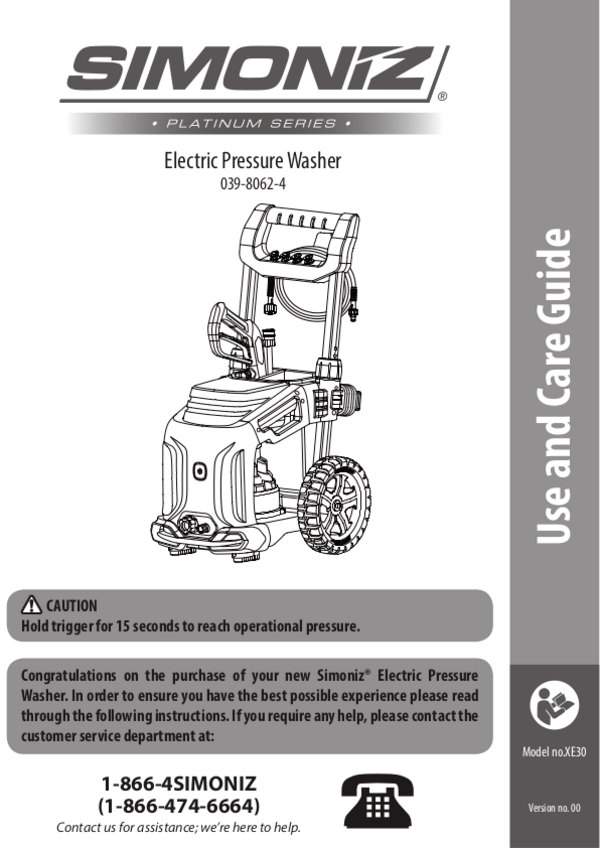 Simoniz 3200 PSI GPM 196cc Engine Cold Water Wheeled Gas, 46 OFF