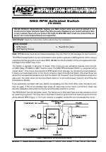 MSD 8950 RPM Activated Switch Installation manuals