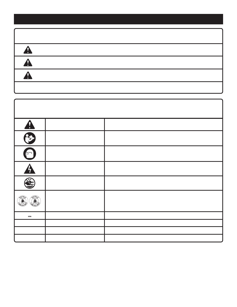 Symbols | Ryobi P742 User Manual | Page 4 / 28