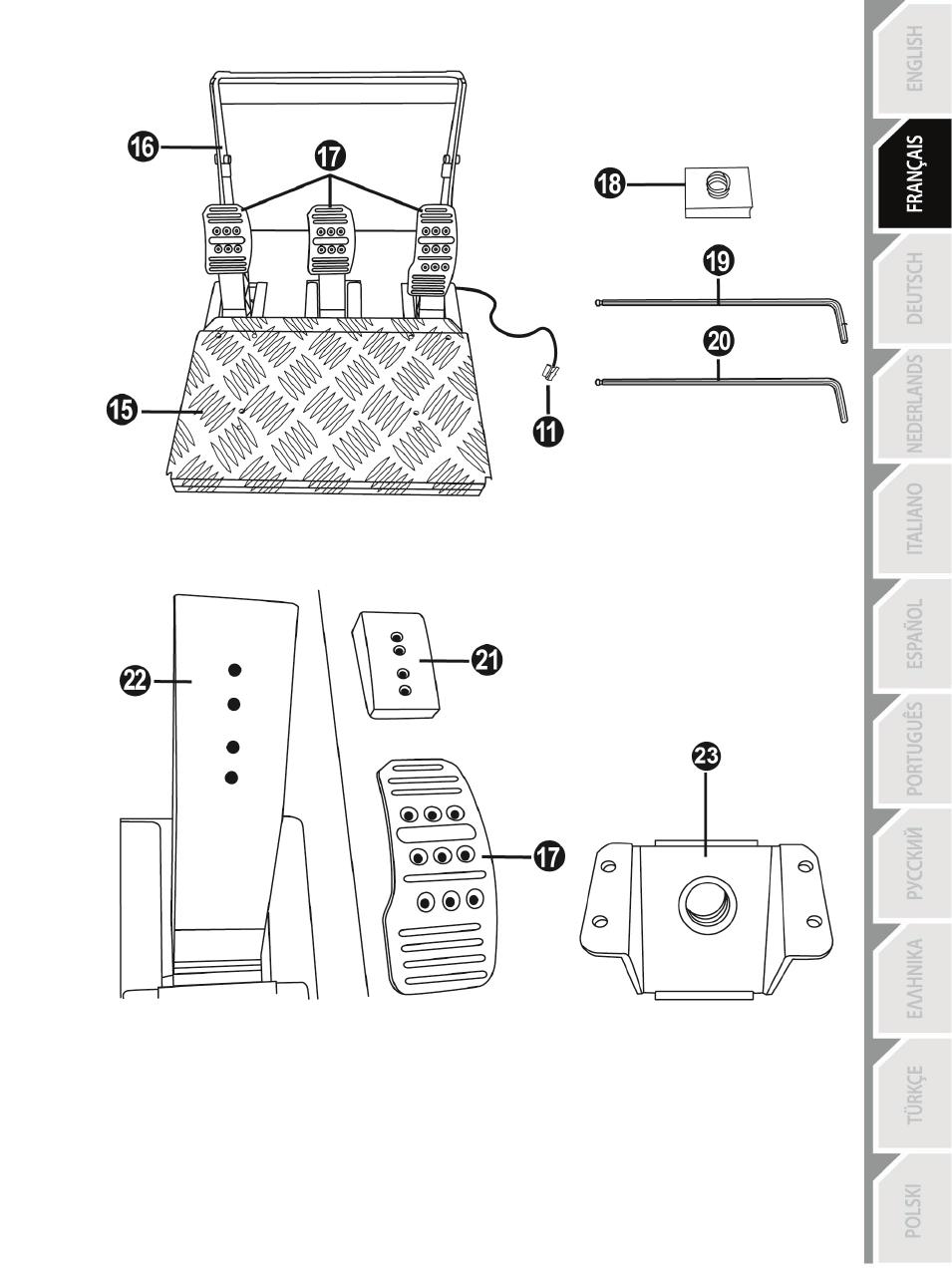 Thrustmaster T3PAPRO AddOn User Manual Page 21 / 205