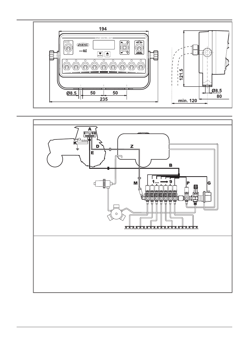 ARAG SERIE 4663 Electric Control Box 7 9 User Manual Page 7 / 20
