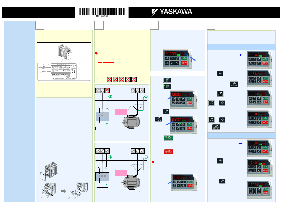 Yaskawa J1000 AC Drive User Manual | 2 pages