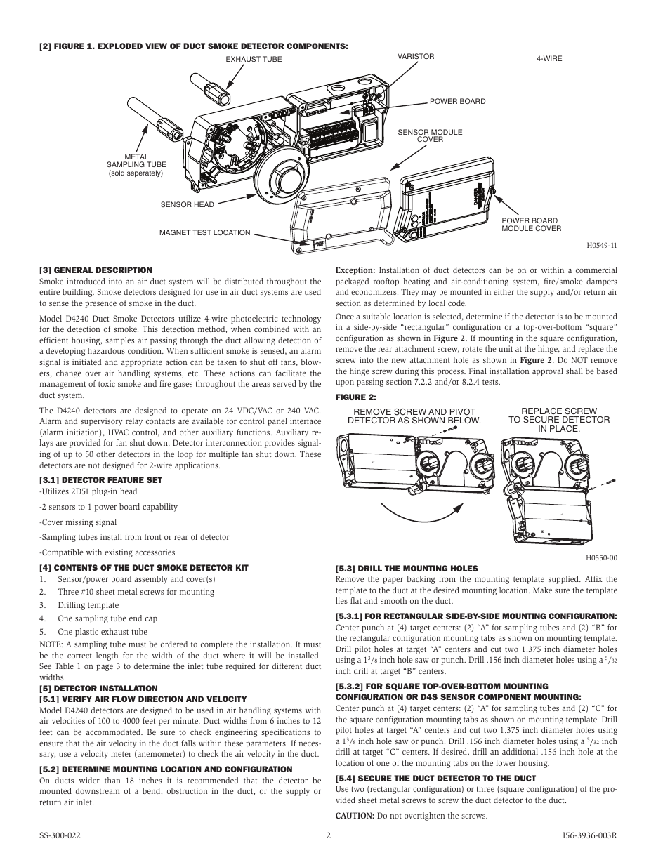 System Sensor D4240 User Manual Page 2 / 8
