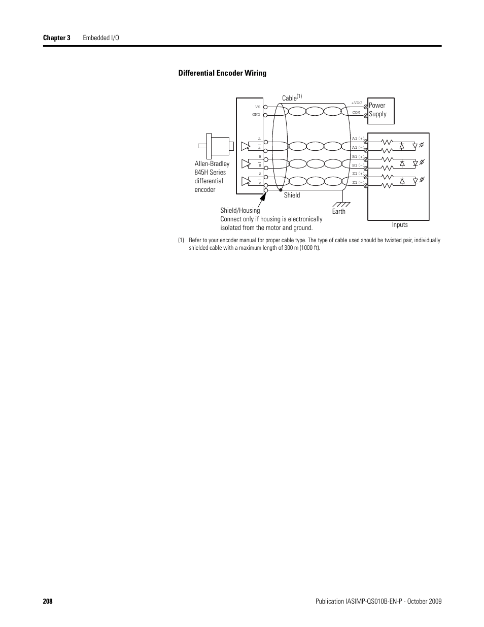 Differential encoder wiring Rockwell Automation 1769L23EQB1B_L23E
