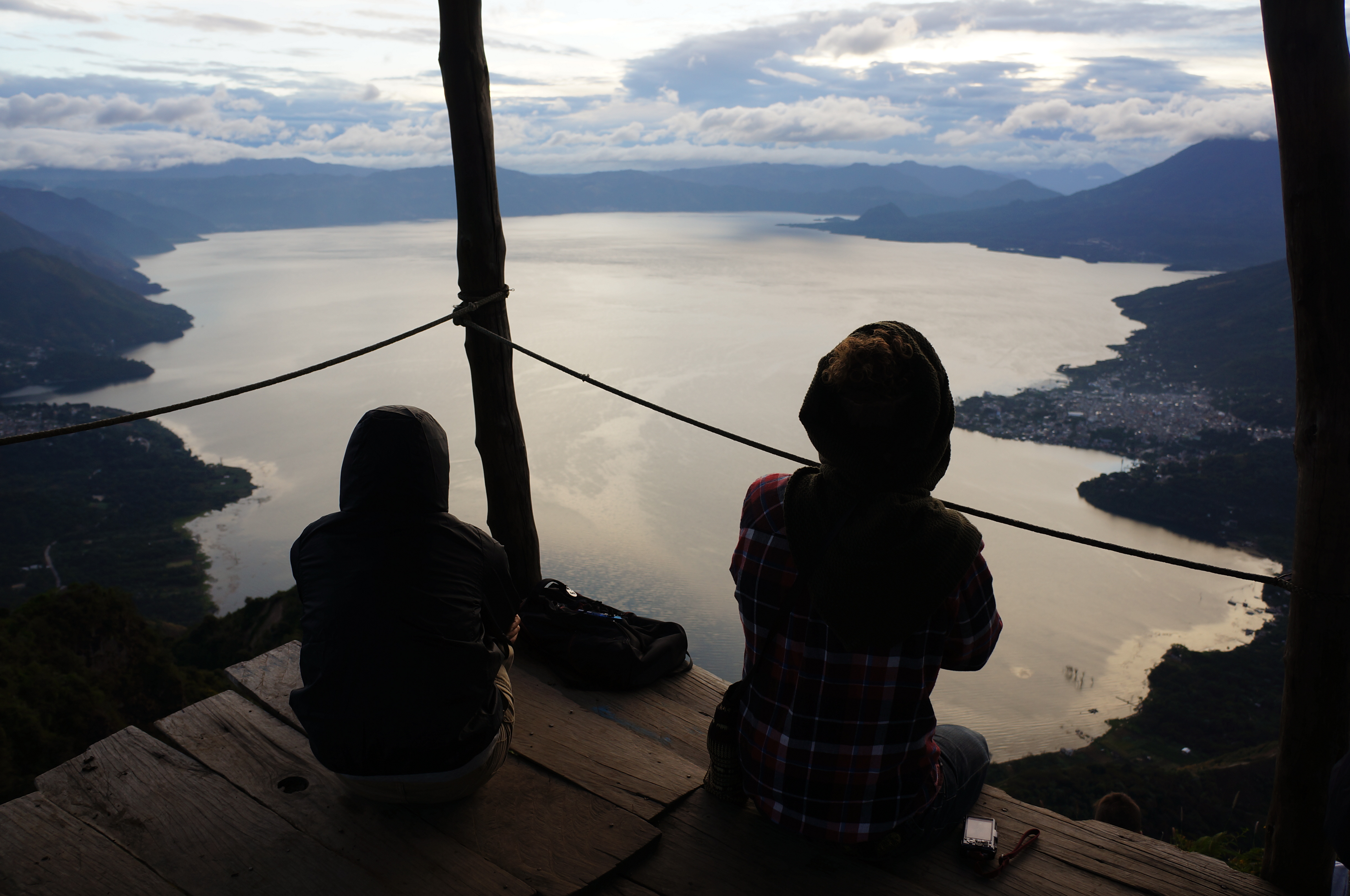 Sunrise from Indian Nose, Lake Atitlan Man Vs Globe