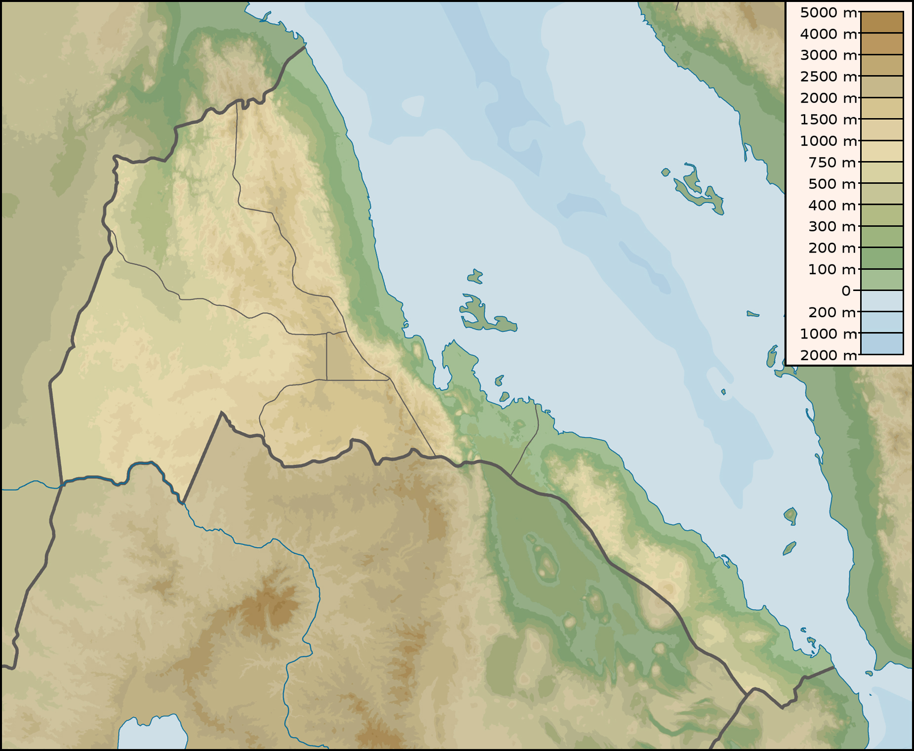 Africa Map Physical Eritrea Eritrea Map Of Africa Eritrea map. Picture courtesy of www.jennpo