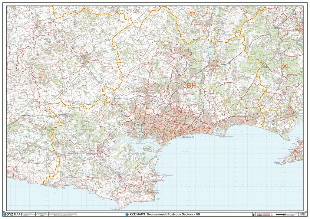 Bournemouth Postcode Map (BH) Map Logic