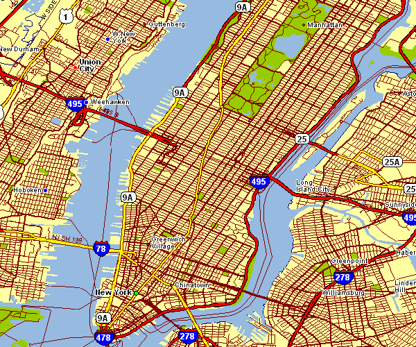 City Map of Manhattan