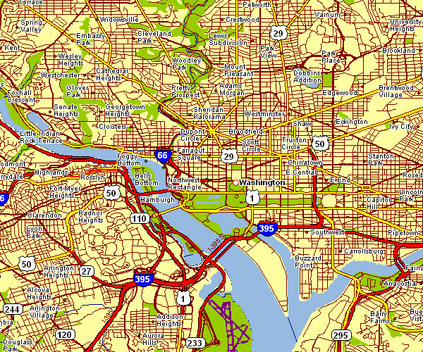 City Map of Washington