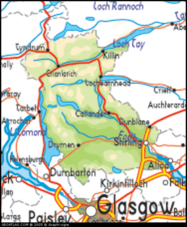 Map of Scotland, Stirling, UK Map, UK Atlas