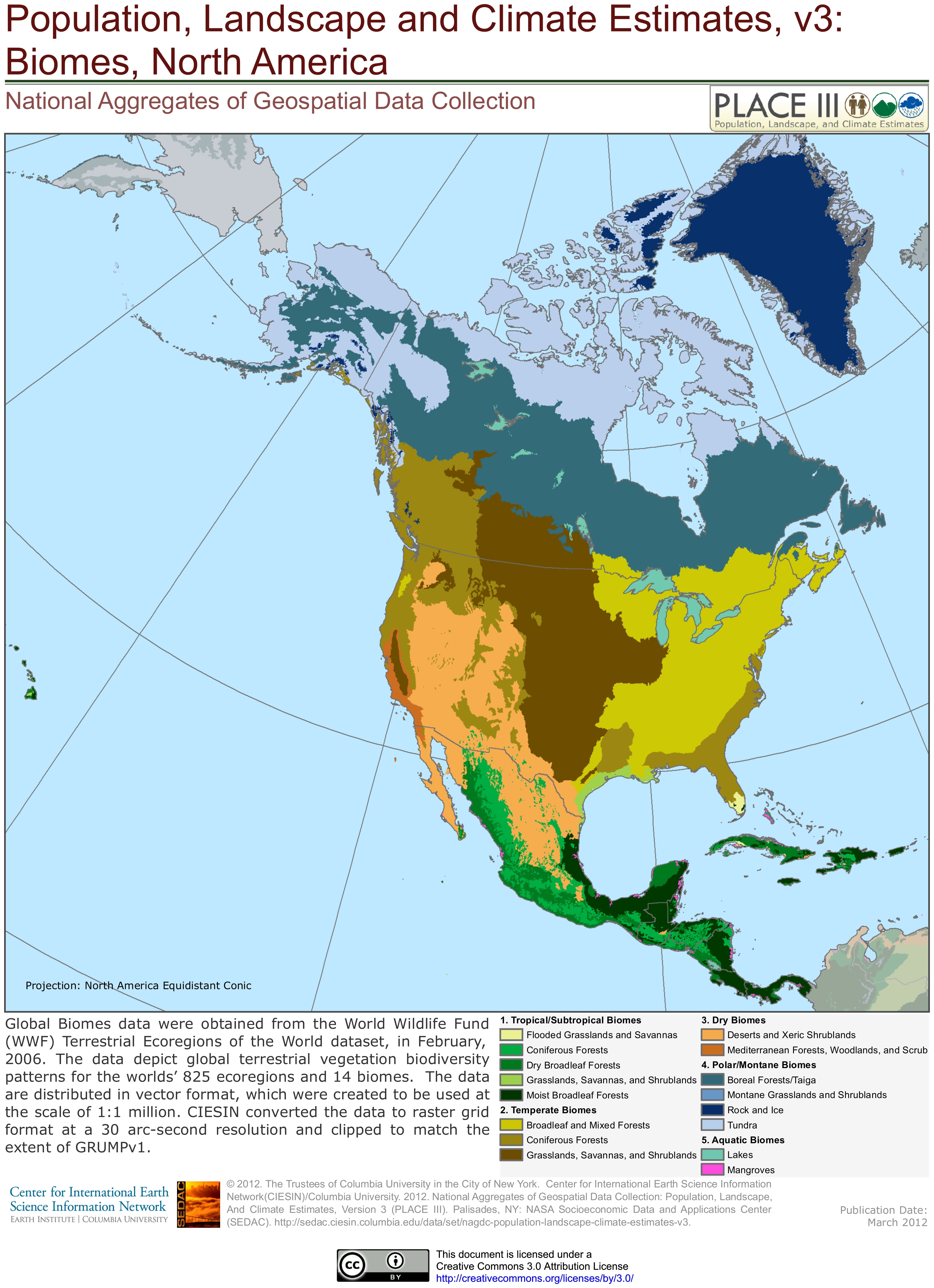 Large map of America with countries