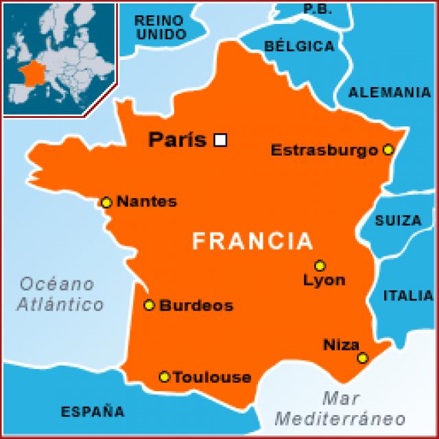 Mapa de Francia Mapa Físico, Geográfico, Político, turístico y Temático.