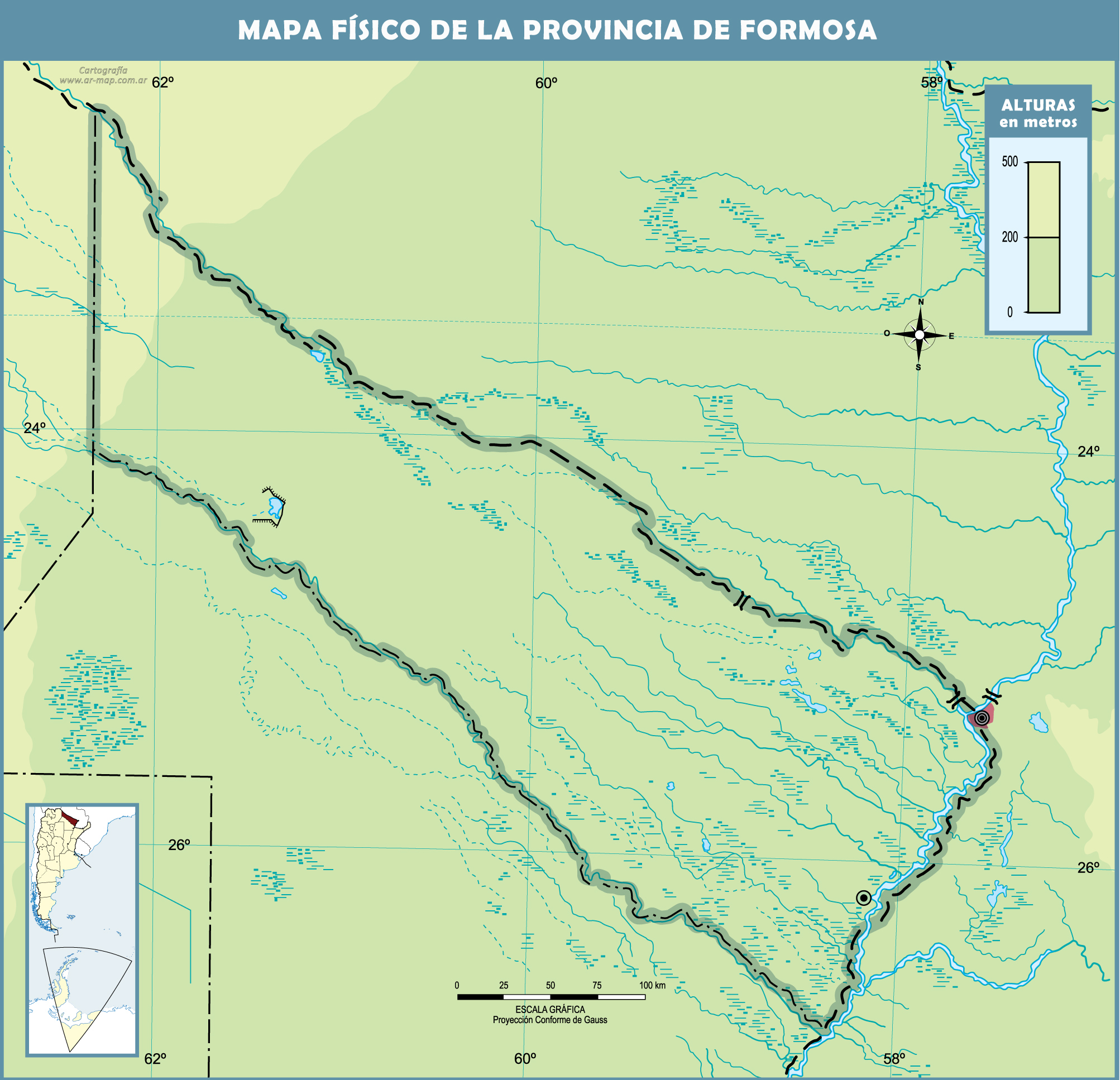Mapa de Formosa Mapa Físico, Geográfico, Político, turístico y Temático.