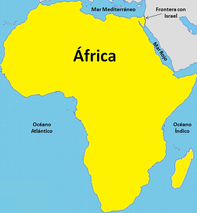 Mapa de Africa Mapa Físico, Geográfico, Político, turístico y Temático.