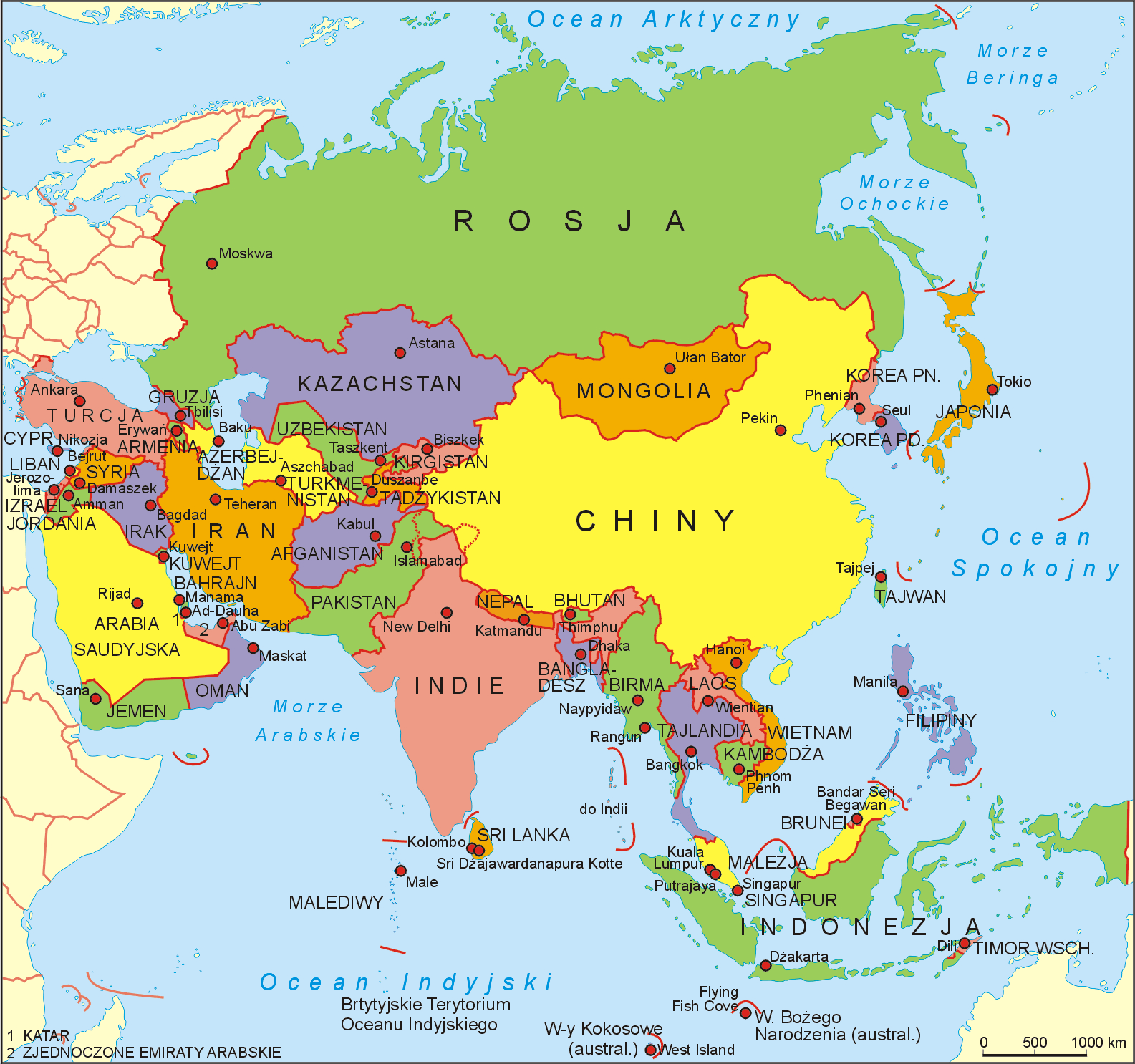Mapa de Asia Mapa Físico, Geográfico, Político, turístico y Temático.