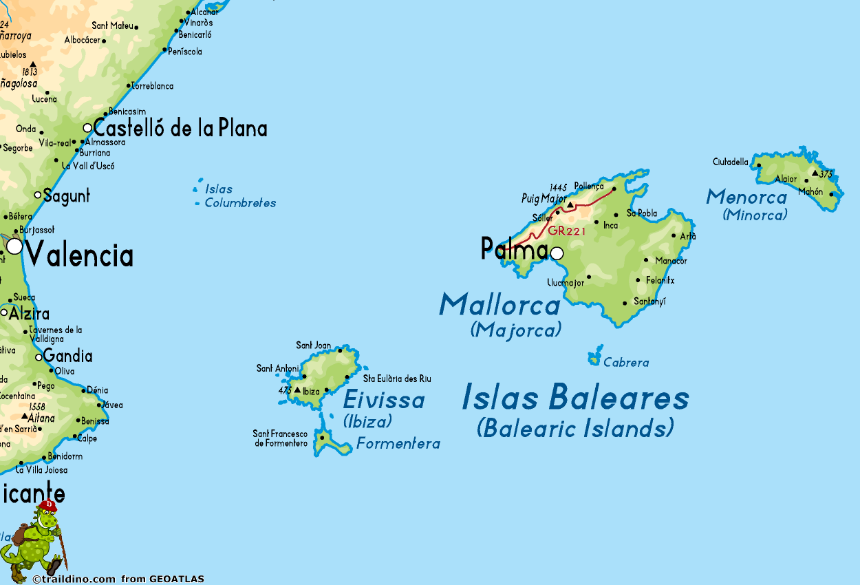Mapa De Palma De Mallorca Isla Mapa Europa