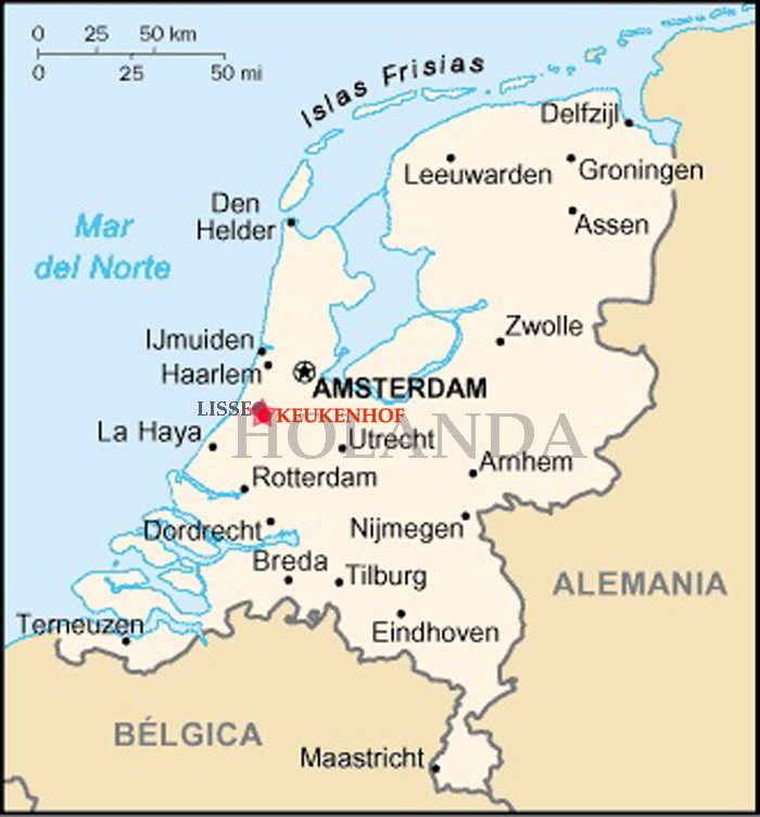 Mapa de holanda