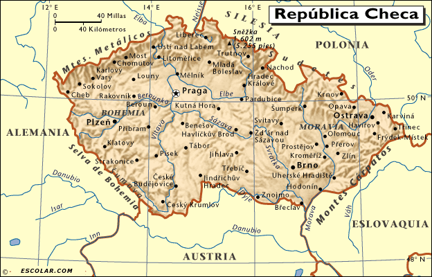 MAPA DE REPÚBLICA CHECA MAPAS MAPAMAPAS MAPA