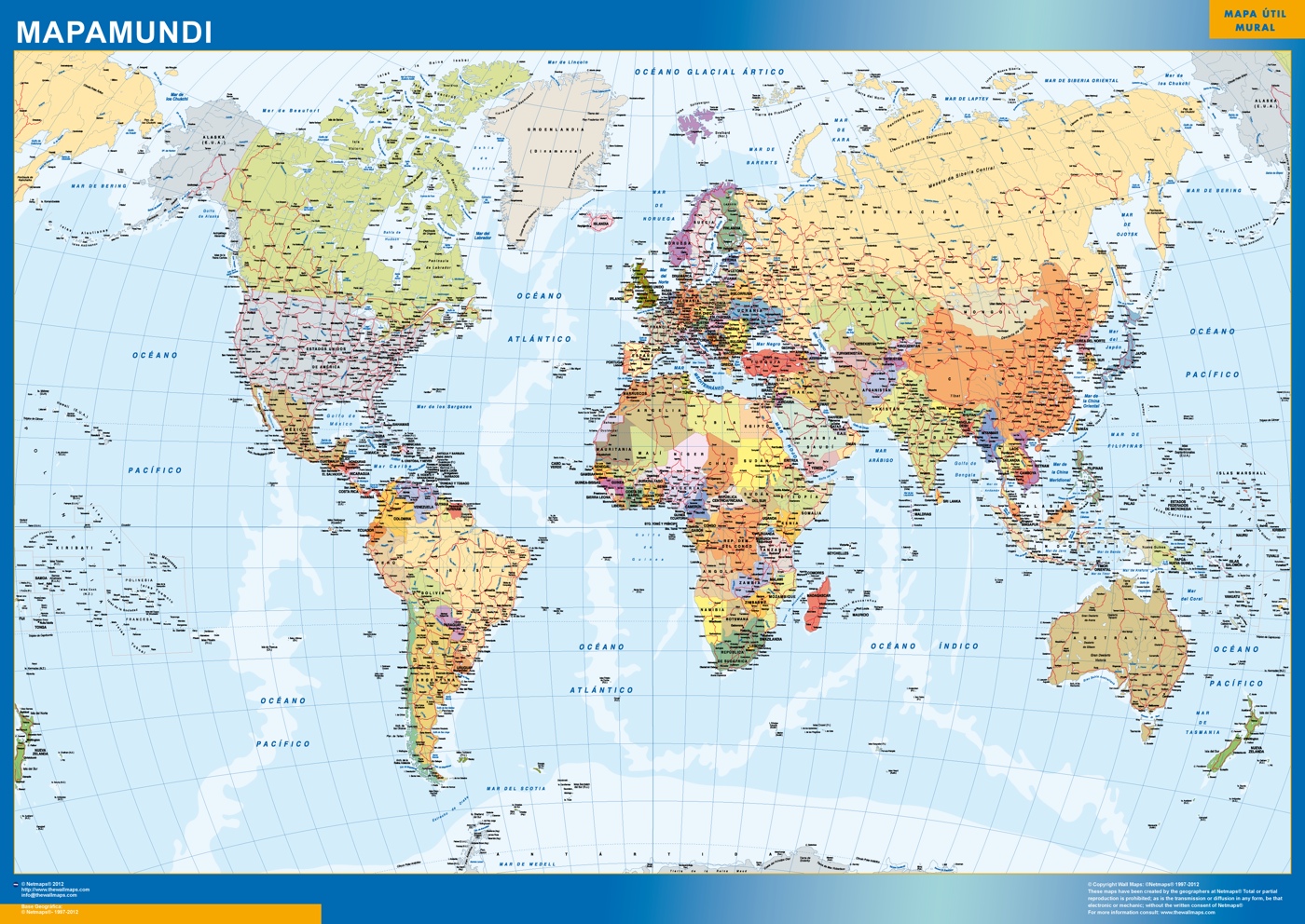 mapamundi Mapas Murales de España y el Mundo