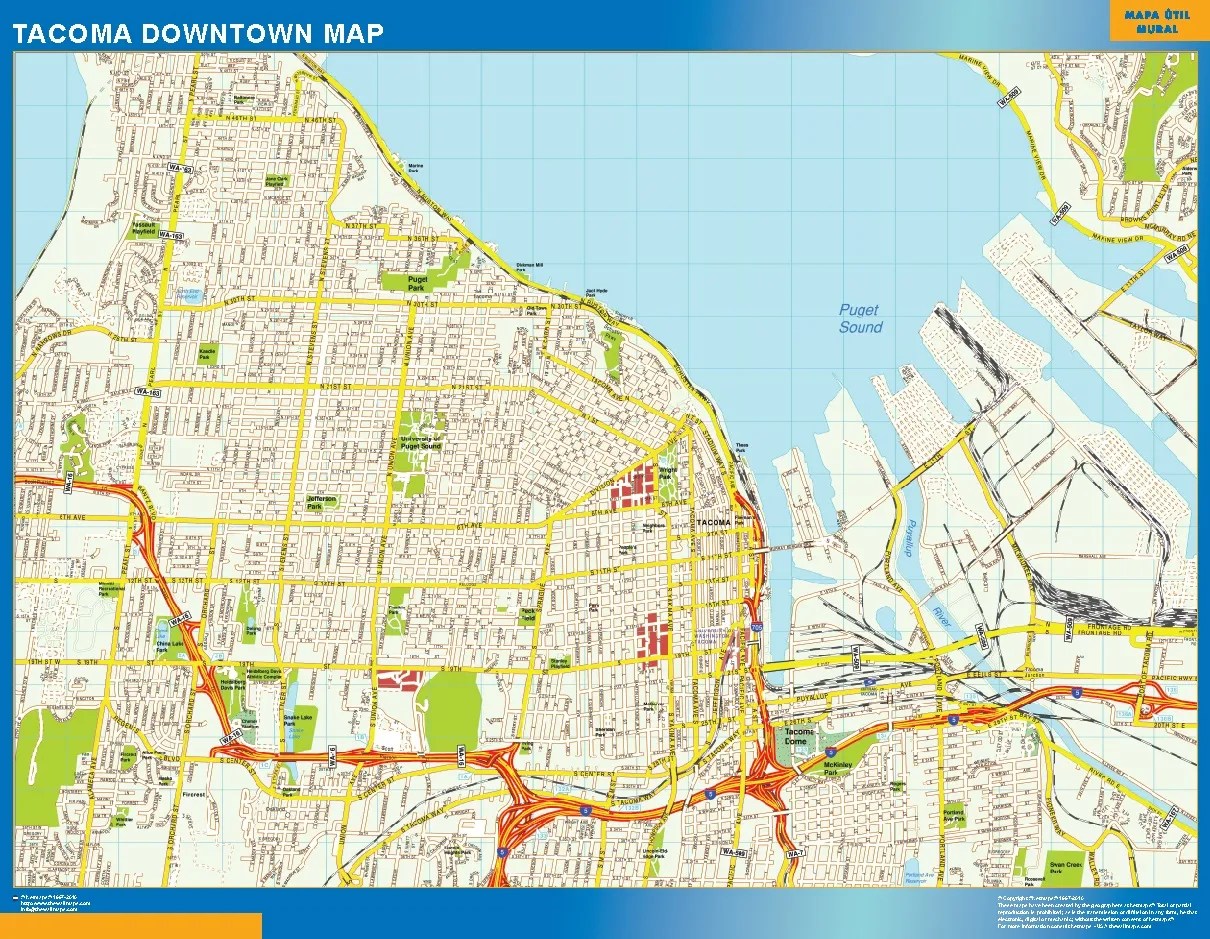 Common Traffic Map Of Tacoma Washington Mapa de Mapas México y Latinoamerica