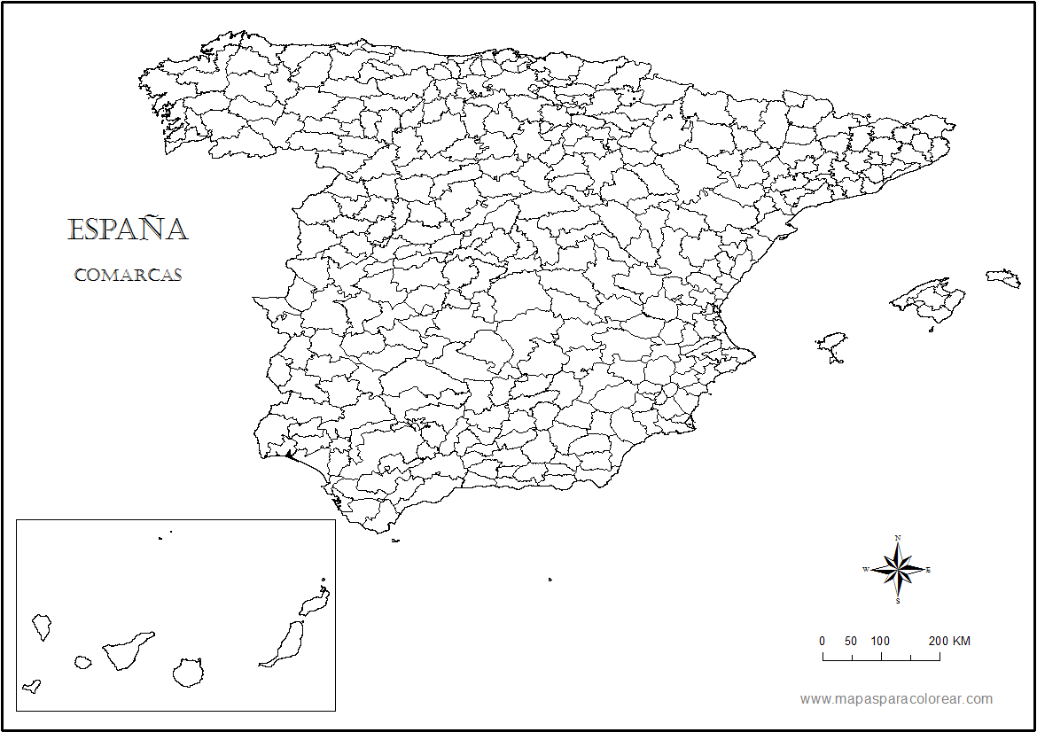 Mapas de España para colorear