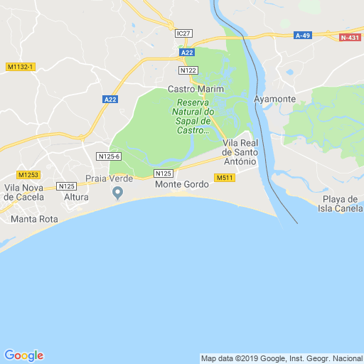 Mapa Monte Gordo Algarve Mapa De Portugal