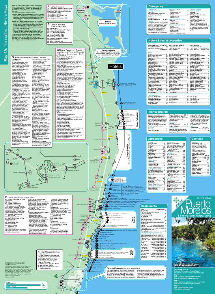 Puerto Morelos and Northern Riviera Maya Map & Travel Guide
