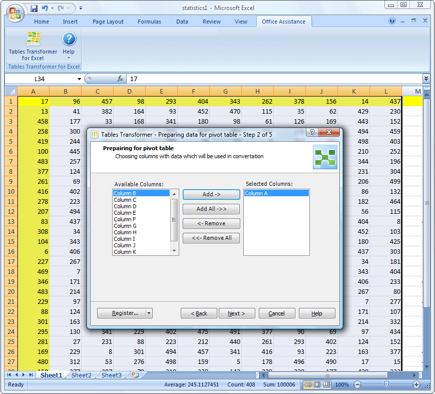 Tables Transformer for Excel Screenshots Fast and easy Excel tables