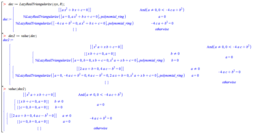 Parametric Solving New Features in Maple 15 Technical Computing