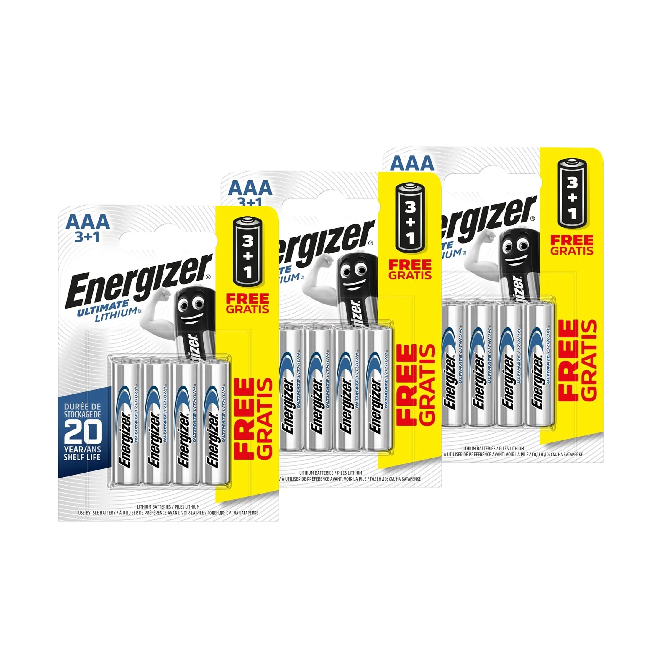 Energizer AAA Ultimate Lithium Batteries Pack of 12 Batteries
