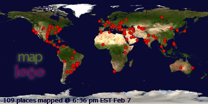 Locations of Site Visitors