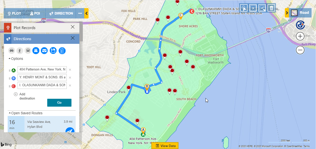 New Truck Routing feature within Dynamics 365 CRM Route Planning for