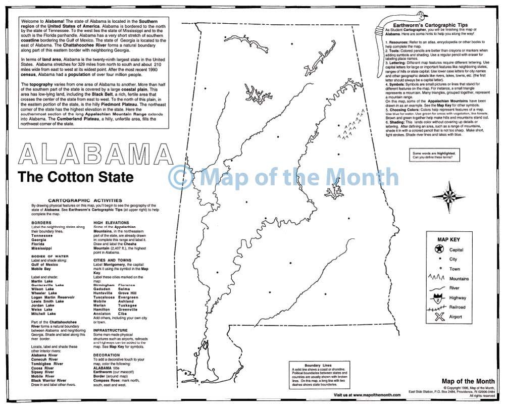 Alabama Map With Cities / County Map Of The States Of