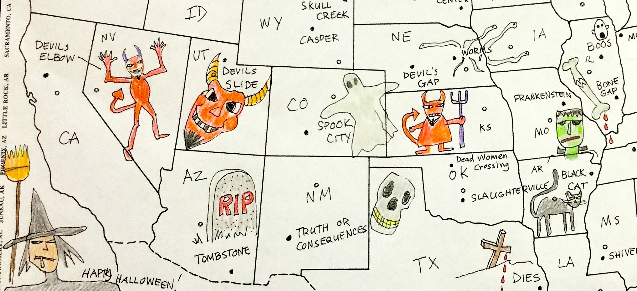 Spooky Classroom Mapping for Halloween! Maps for the Classroom