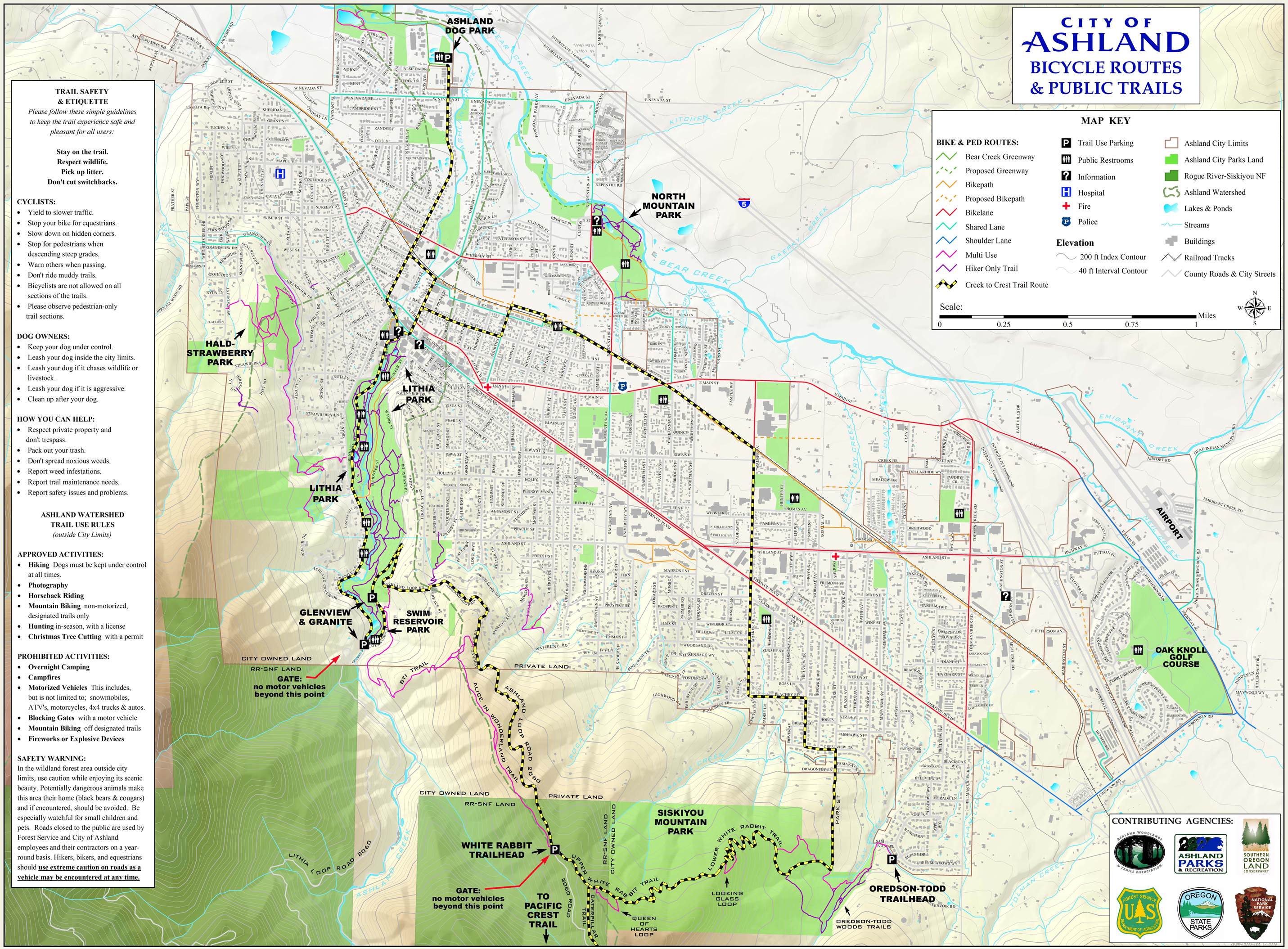 Ashland Trails Map Ashland Oregon • mappery