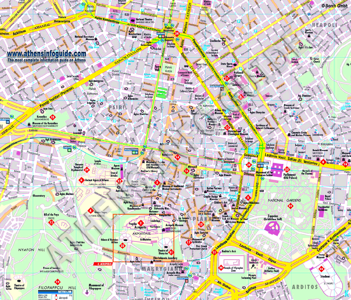 Athens Guide Map Athens • mappery