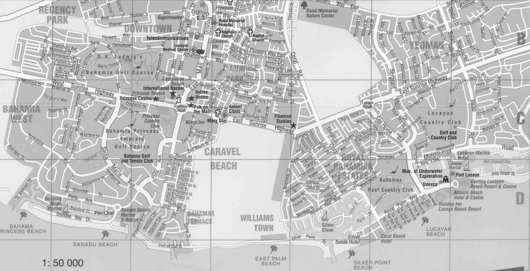 Bahamas Guide Map Bahamas FreeportLucaya • mappery