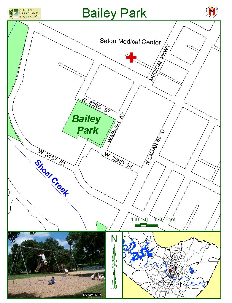 Bailey Park Map Wabash amp 33rd Austin • mappery