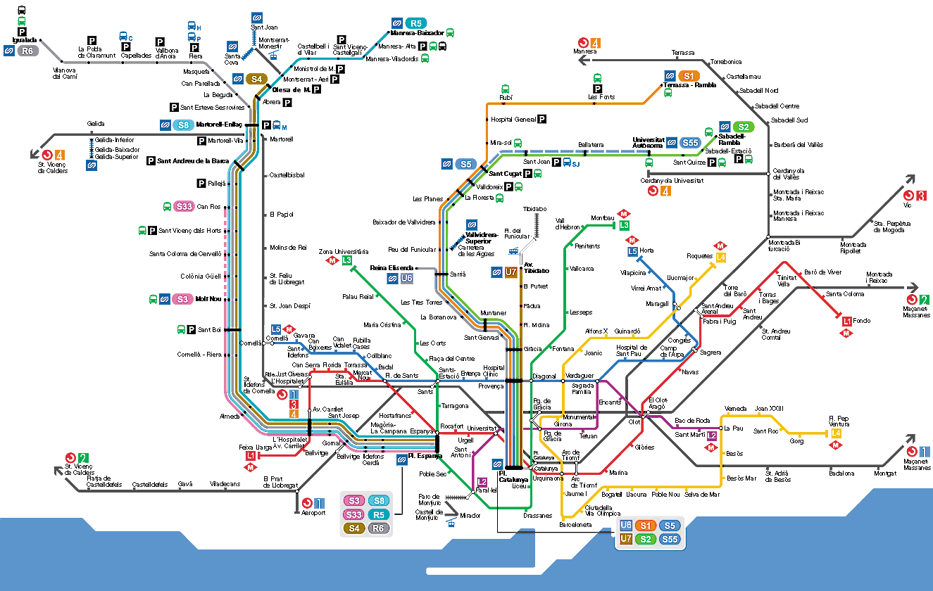 Spain Train Timetable Map