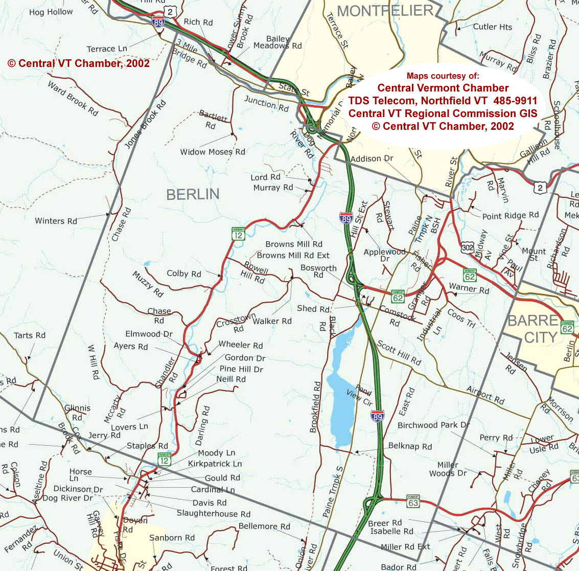 Berlin Vermont Guide Map Berlin Vermont • mappery