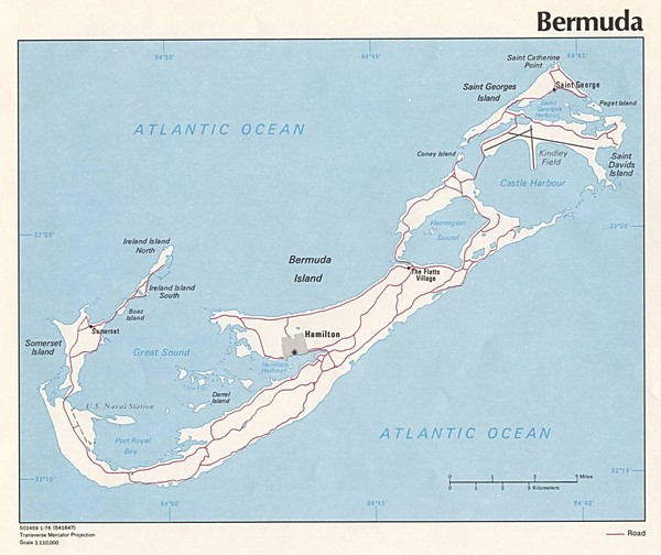 Bermuda Tourist Map Bermuda • mappery