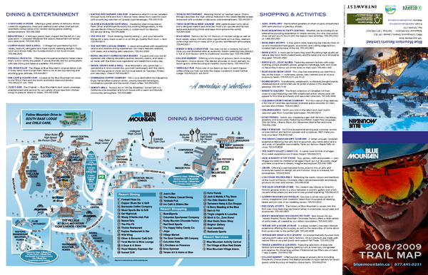 Blue Mountain Ski Trail Map Collingwood Ontario Canada • mappery