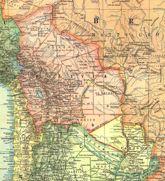 Map Of Bolivia And Paraguay Bolivia And Paraguay In 1921 Map - El Tacovo Bolivia • Mappery