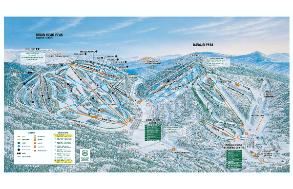 Brian Head Utah Map Brian Head Ski Trail Map Brian Head UT 84719 • mappery