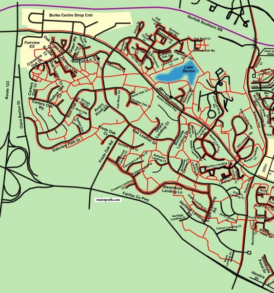 Burke Centre Area Trail Map Burke Center NY • mappery