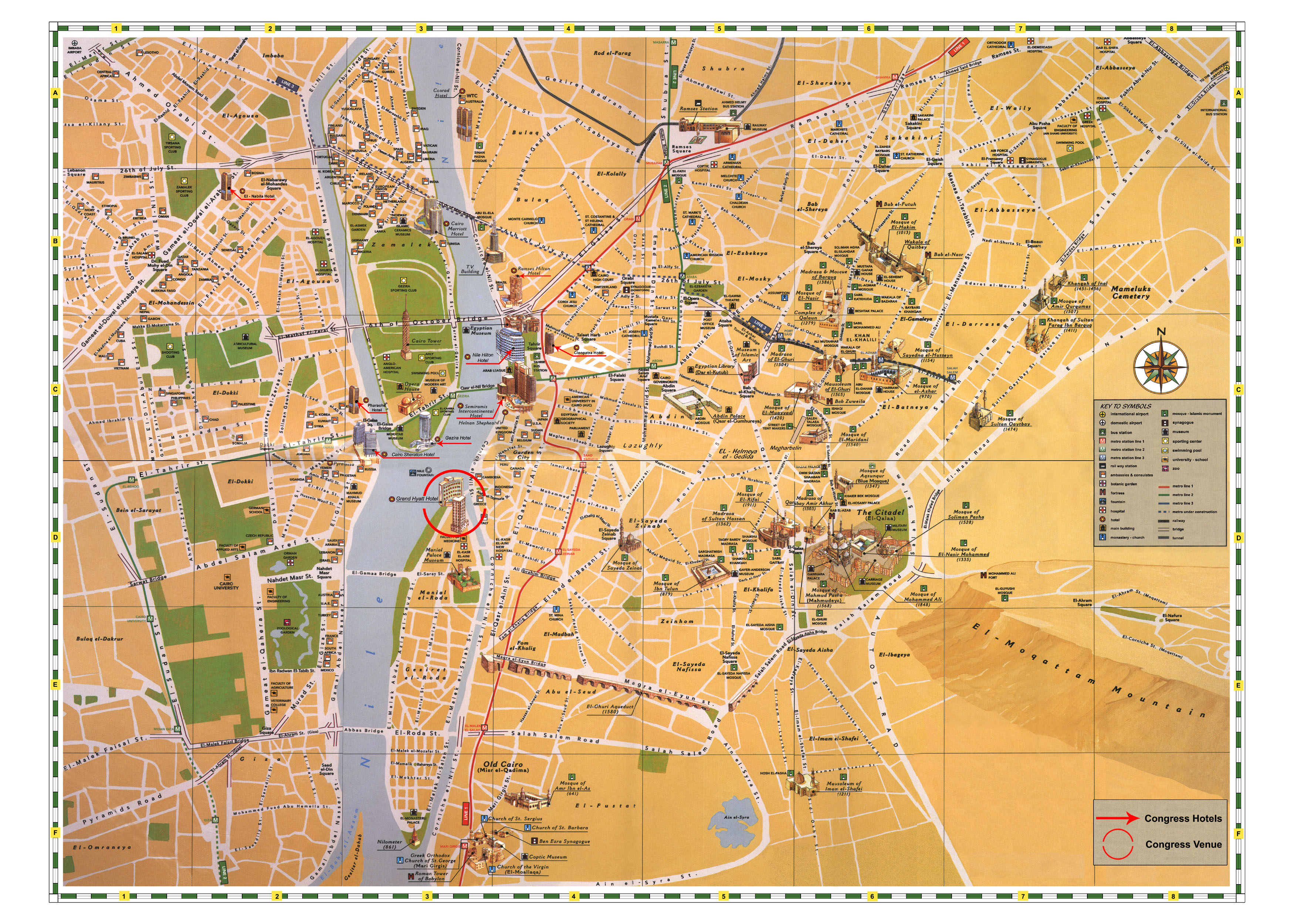Algeesa Cairo Egypt Map Mapas de El Cairo