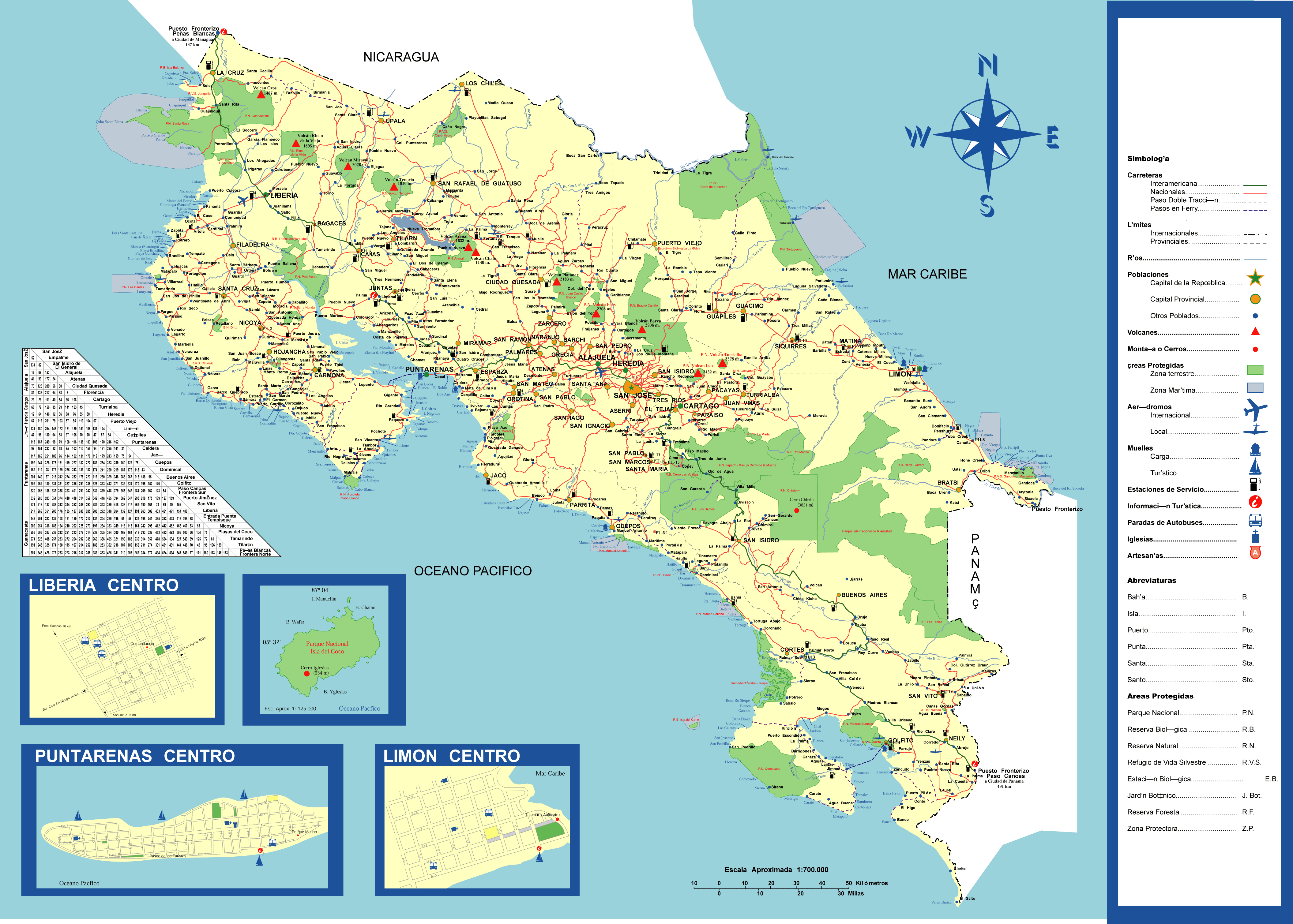 Costa Rica overview map Costa Rica • mappery