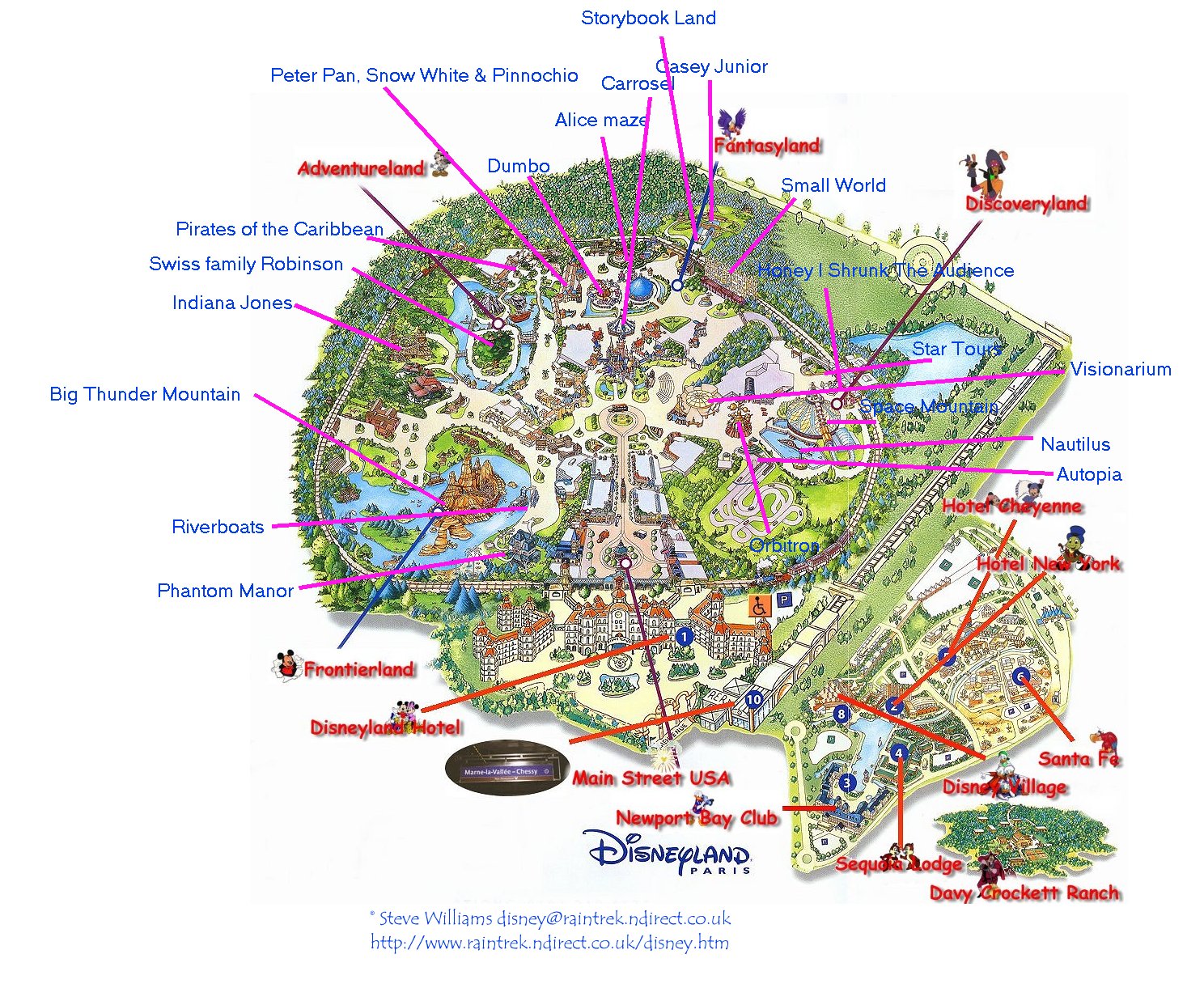 Disneyland Paris Guide Map disneyland paris • mappery