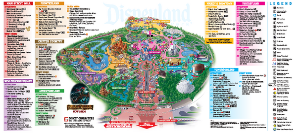 Disneyland park map WDWMAGIC Unofficial Walt Disney World discussion forums